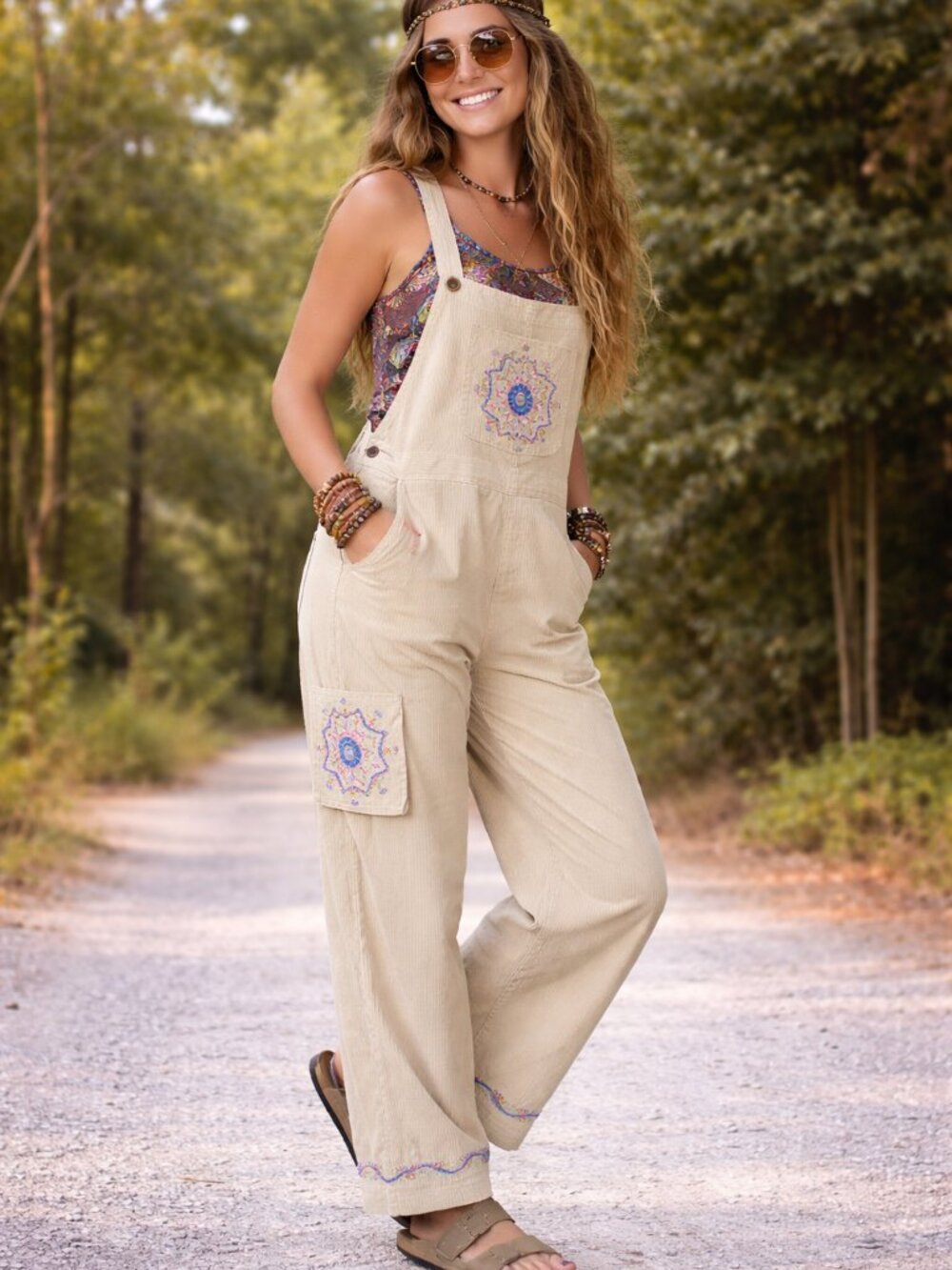 SALE! NWT Mandala Corduroy Overalls-Black or Tan